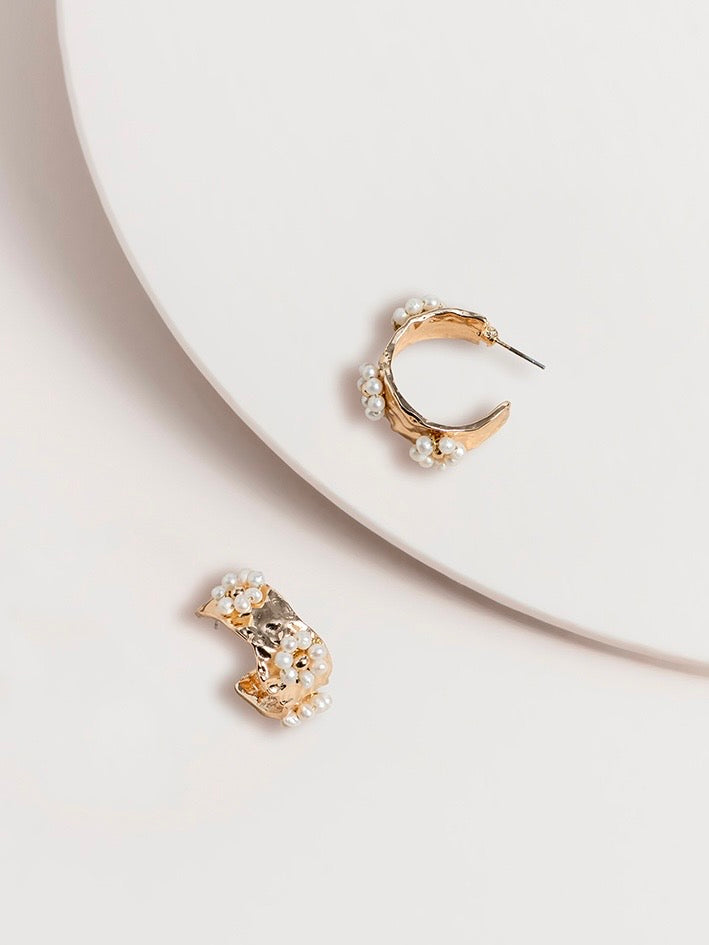 Azalea Flower Hoop Earrings