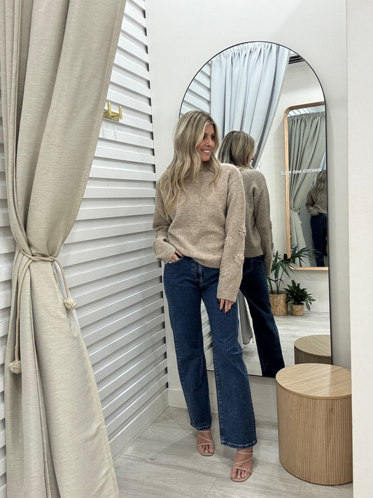 The Valentina Knit Jumper  - Natural