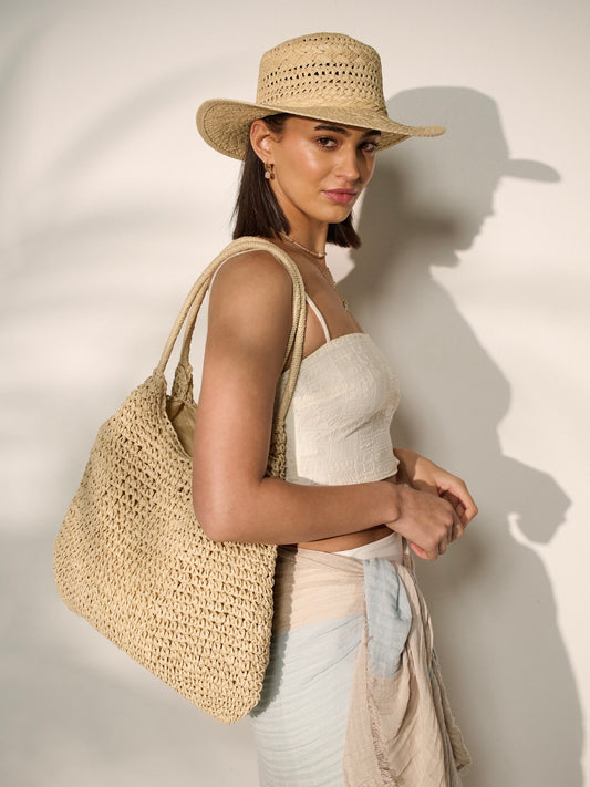 The Solana Summer Tote - Beige