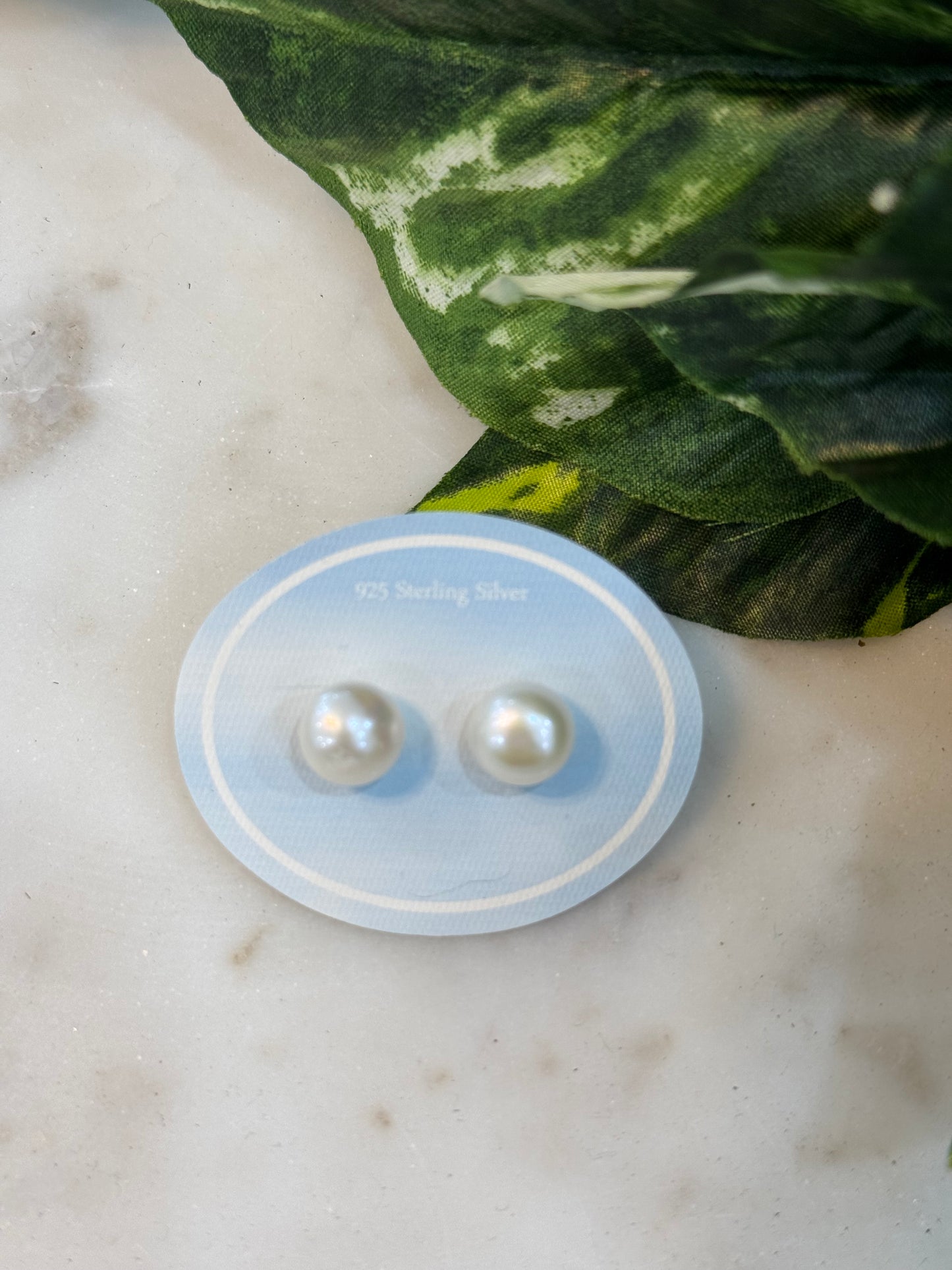 Marina pearl post earrings