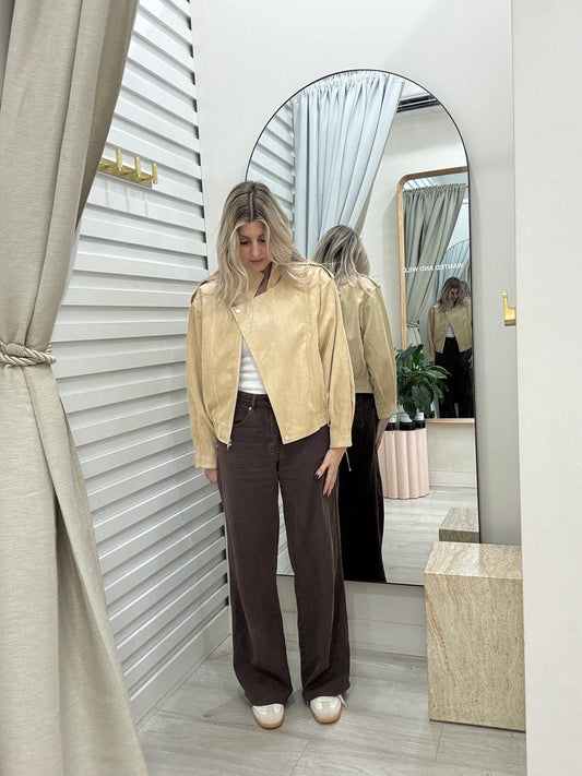 The Duke Bomber Jacket - Beige