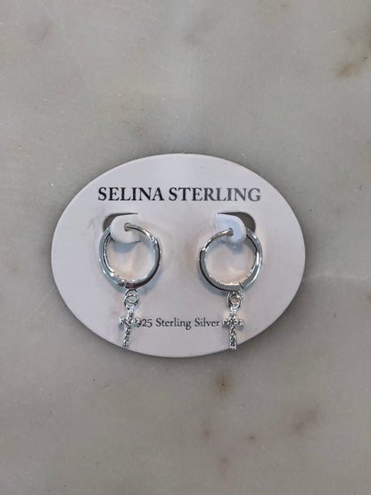 Faith Sterling Huggie Earrings