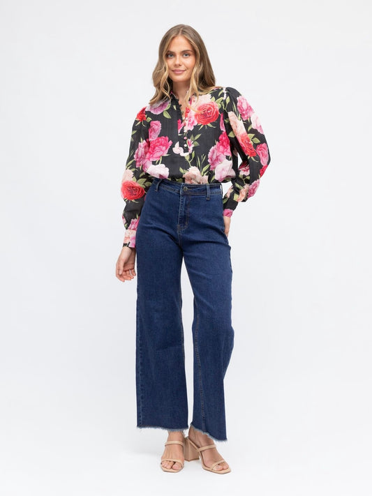 The Lily Long Sleeve Blouse - Floral