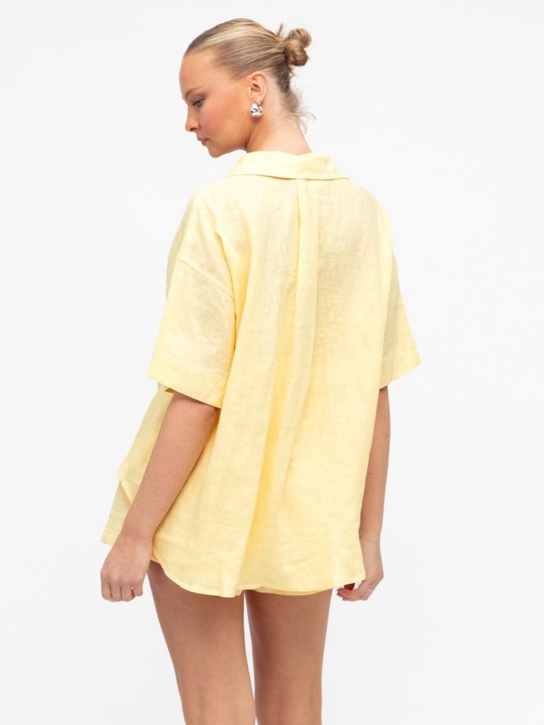 The Clementine Linen Shirt - Lemon Sorbet