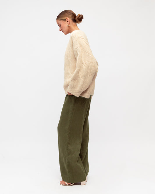 Luxe Linen Pants - Khaki