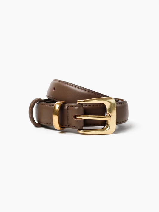 The Greta Leather Belt - Taupe
