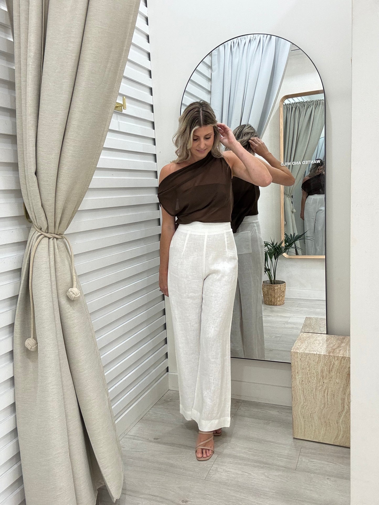 Avery Asymmetrical Top  - Chocolate