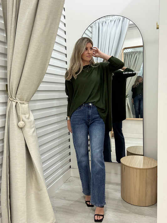 Mia Oversized Jumper Khaki