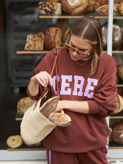 The Isla Ceres Logo Jumper - Toffee / Orchid