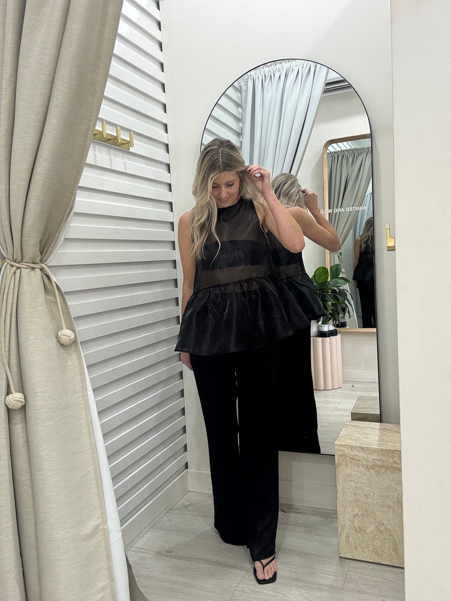 The Peplum Top | Black