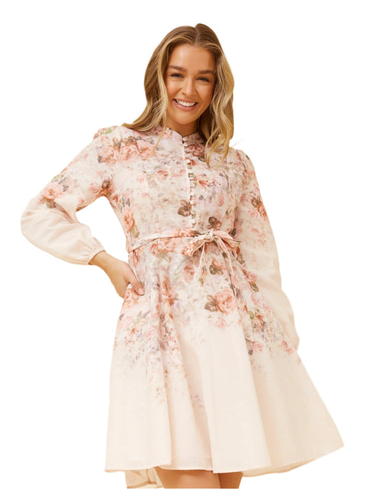 The Dahlia Dress - Blush Floral