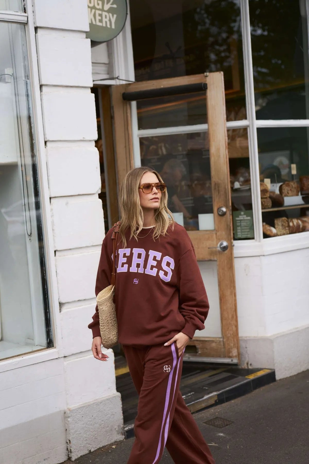 The Isla Ceres Logo Jumper - Toffee / Orchid