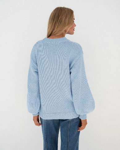The Daisy Knit Jumper - Pale Blue