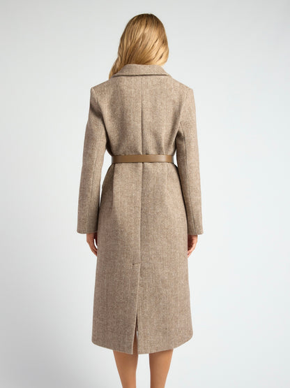 The Herringbone Coat - Chocolate