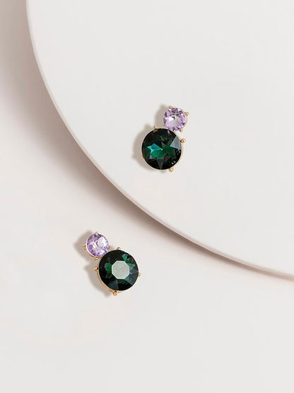 Anastasia Glass Gem Post Earrings