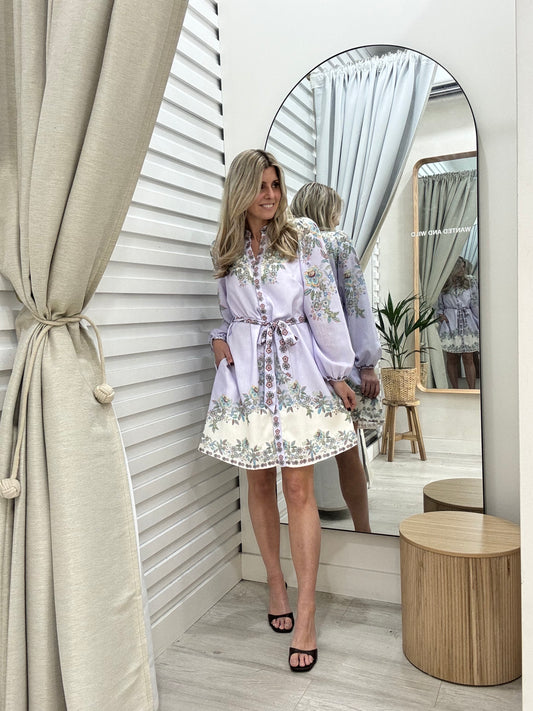 The Bluebell Dress - Lilac Floral