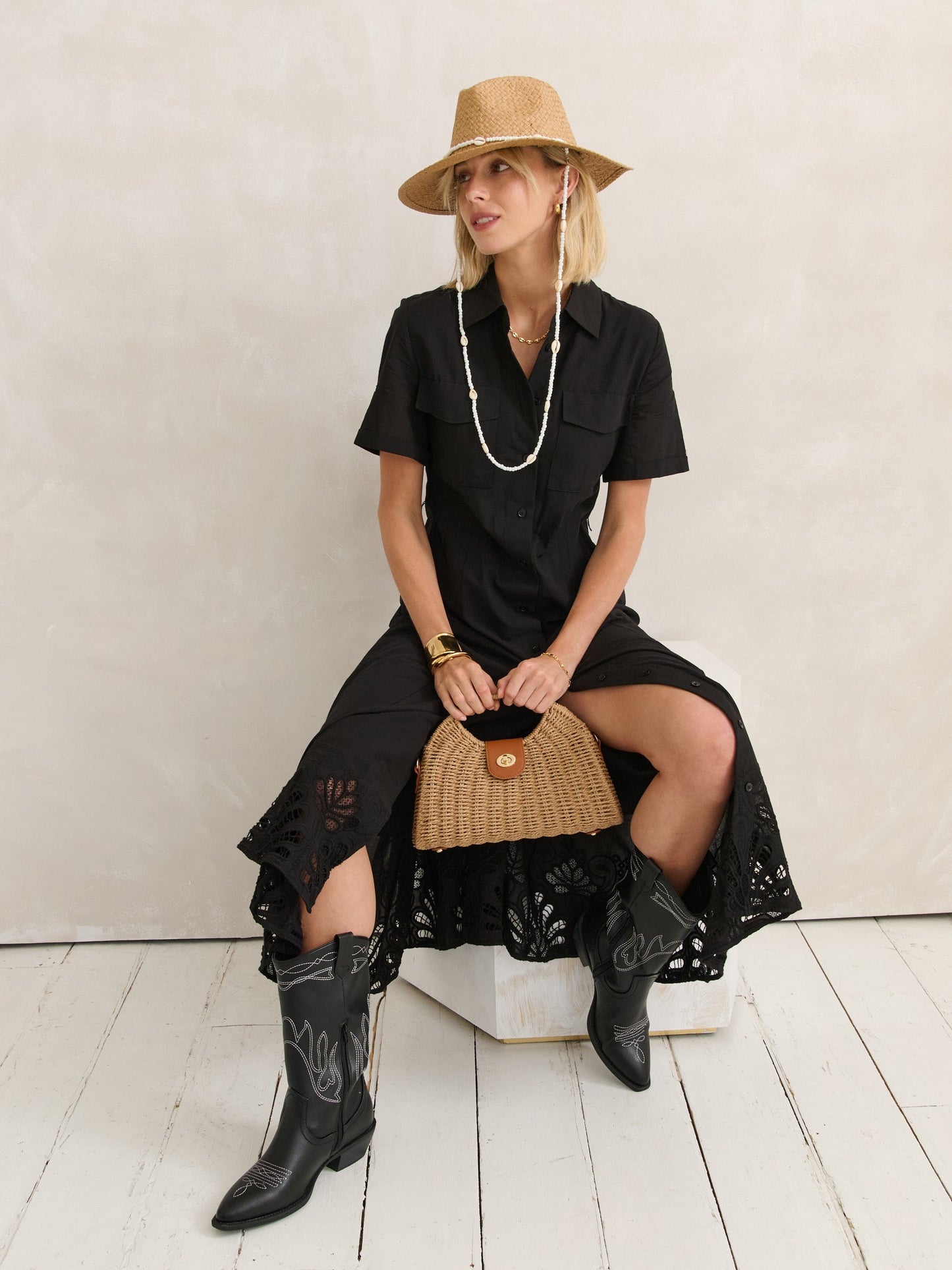 The Maggie Summer Straw  Bag - Tan