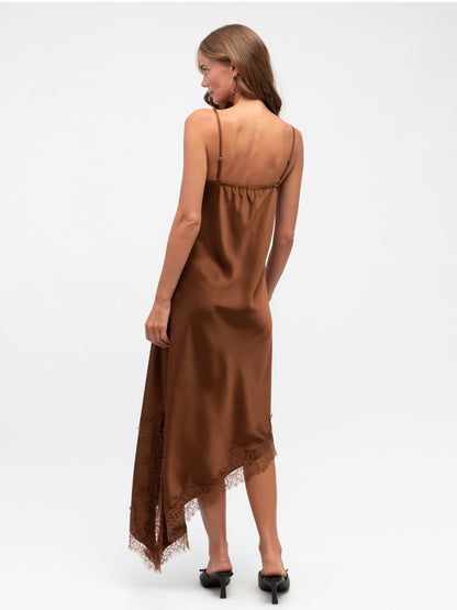 The Cleo Asymmetrical Dress - Espresso