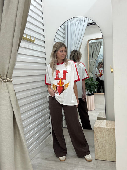 Lucky Eleven Oversized Print Tee | By Frankie