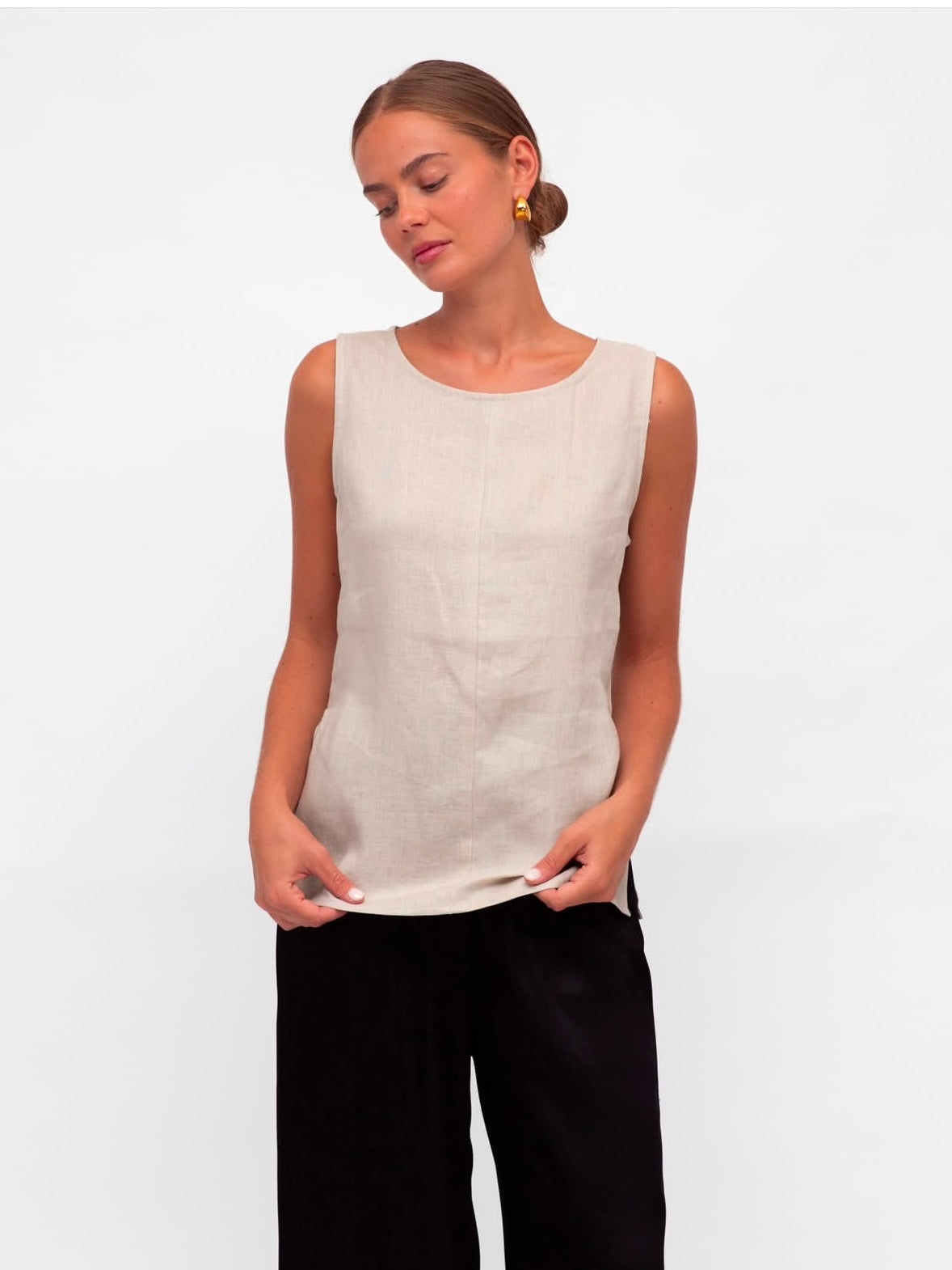 Linen Luxe Tank - Oatmeal