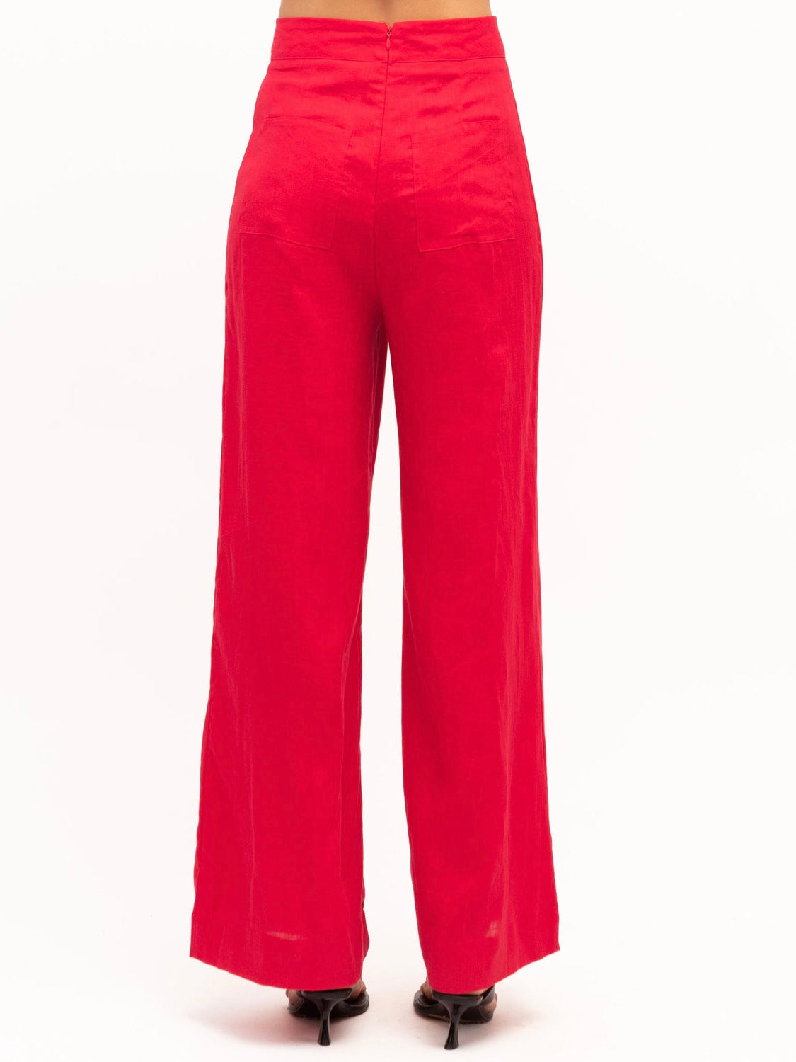 Luxe Linen Pants | Red