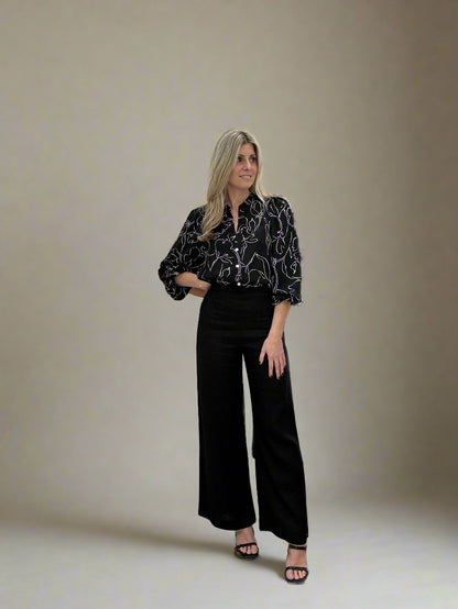 The April Shirt - Black Print