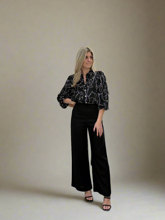 The April Shirt - Black Print