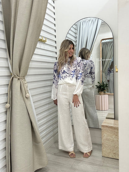 The Neva Shirt Blue Floral