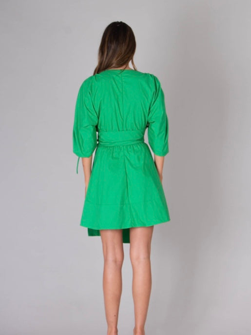 The Helen Mini Dress -  Green