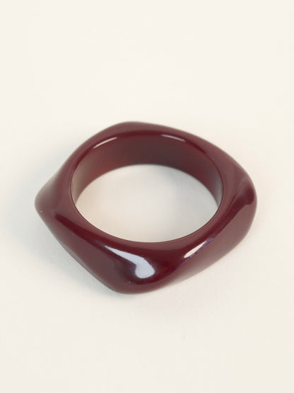 The Angular Cuff Bangle - Wine