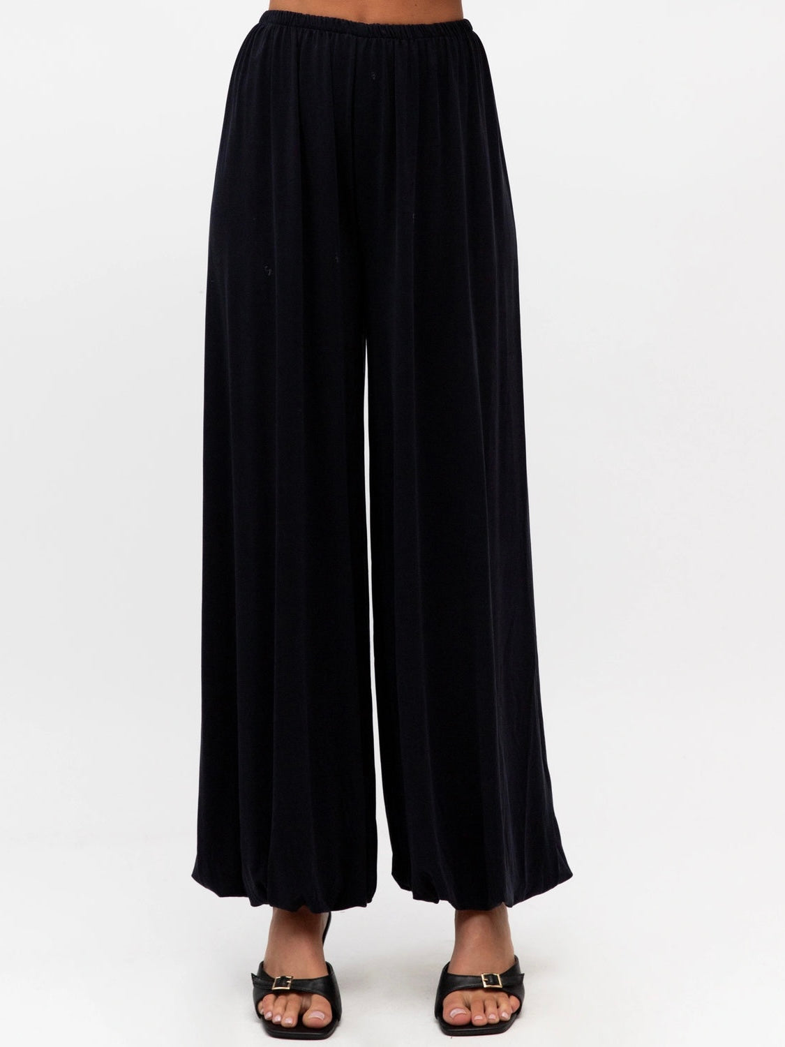 The Satin Balloon Pants - Black