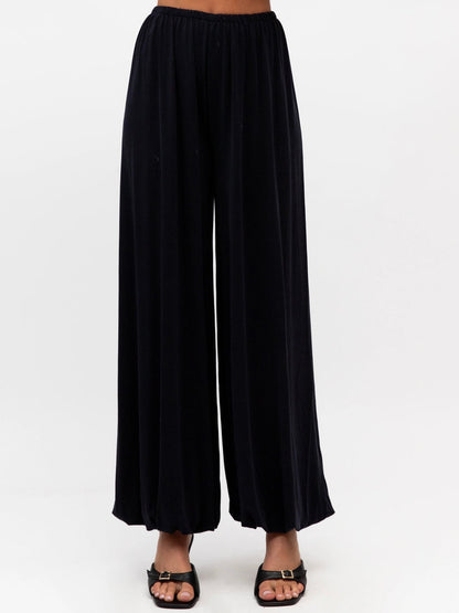 The Satin Balloon Pants - Black