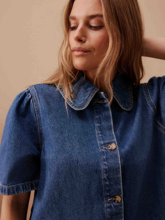Sienna Denim Dress - Fresh Indigo