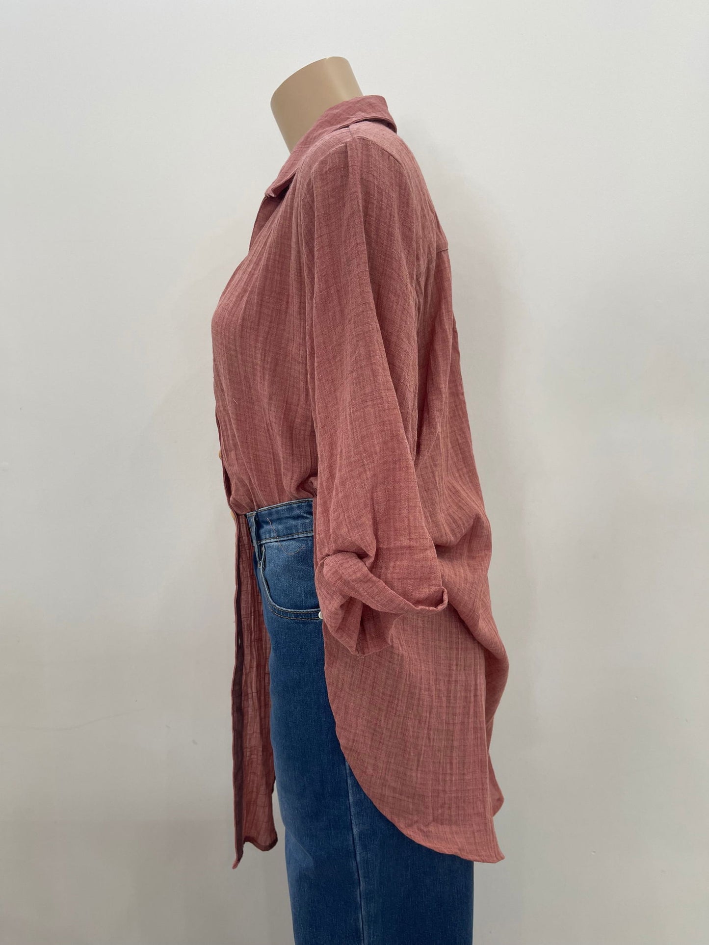 Florence 3/4 Sleeve Shirt -  Rosewood - WANTED AND WILD