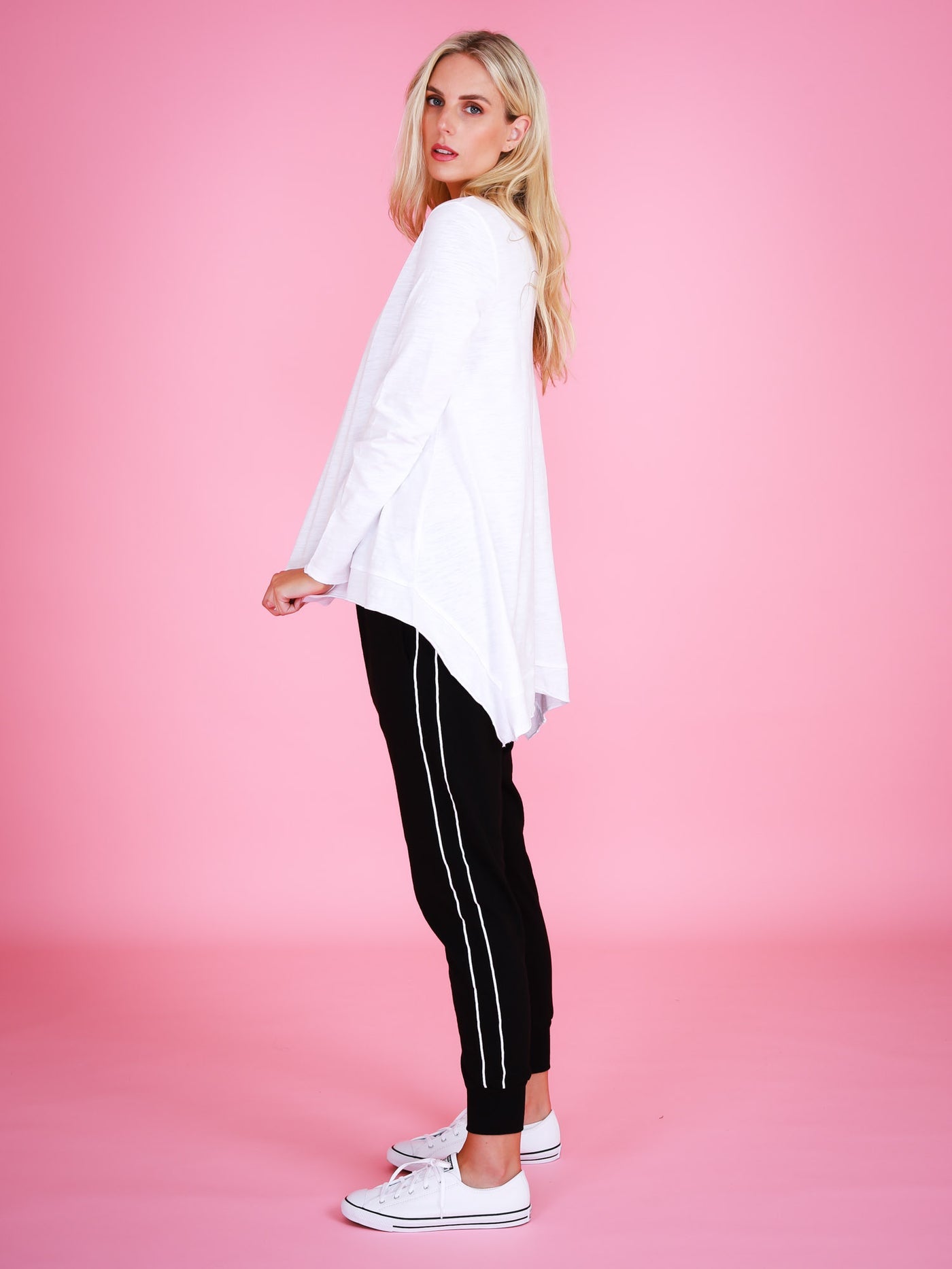The Willow Long Sleeve Tee - White