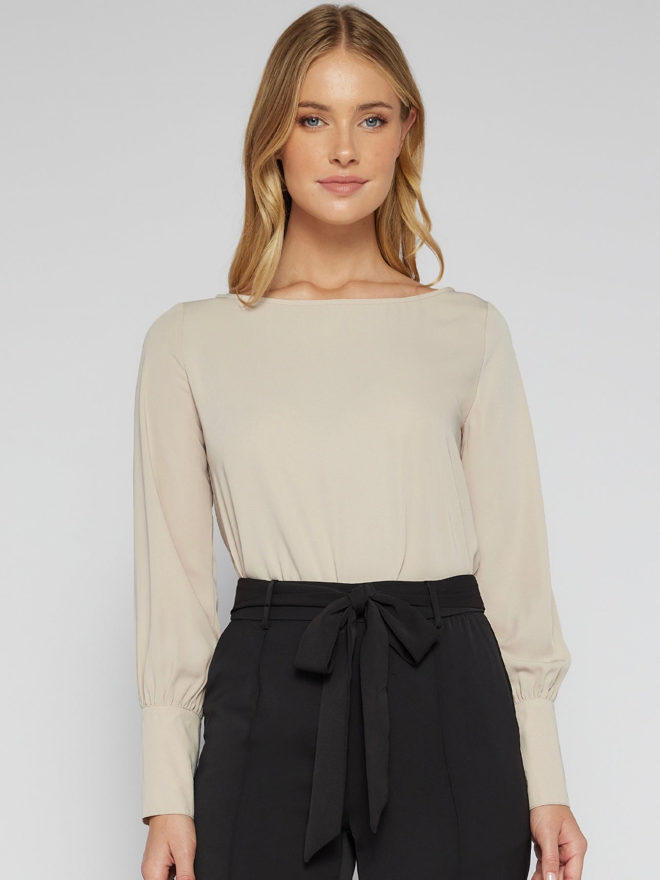 The Lacey Long Sleeve Blouse - Beige
