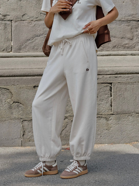 Bowie Barrel Leg Track Pants - Buff