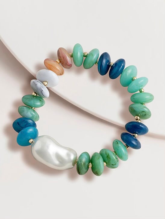 The Ocean Beaded Bracelet - Turquoise