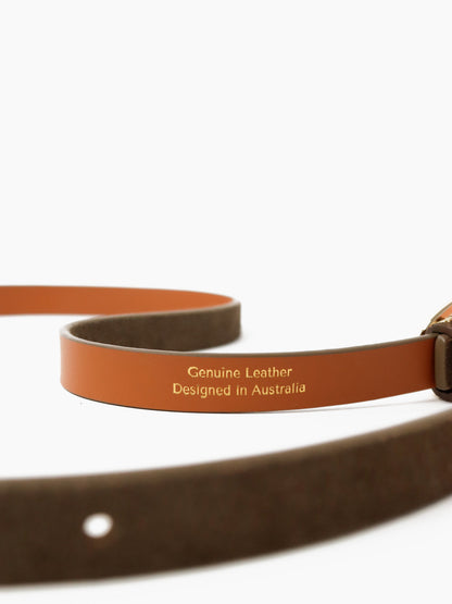 The Celina Leather Belt - Olive