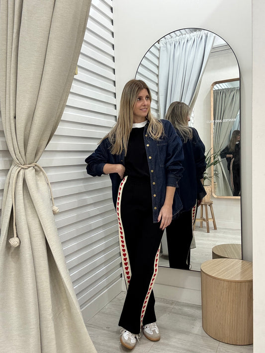 Model wearing Heart Racer Pants at Wanted and Wild