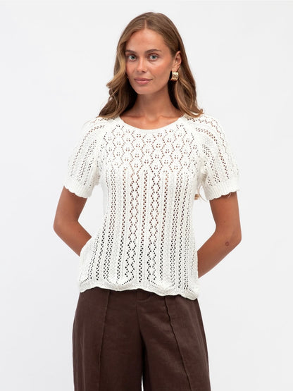 The Doll Knit Top - White