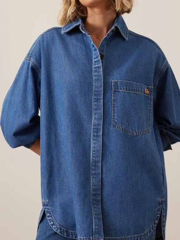 Gwynne Denim Shirt - Fresh Indigo