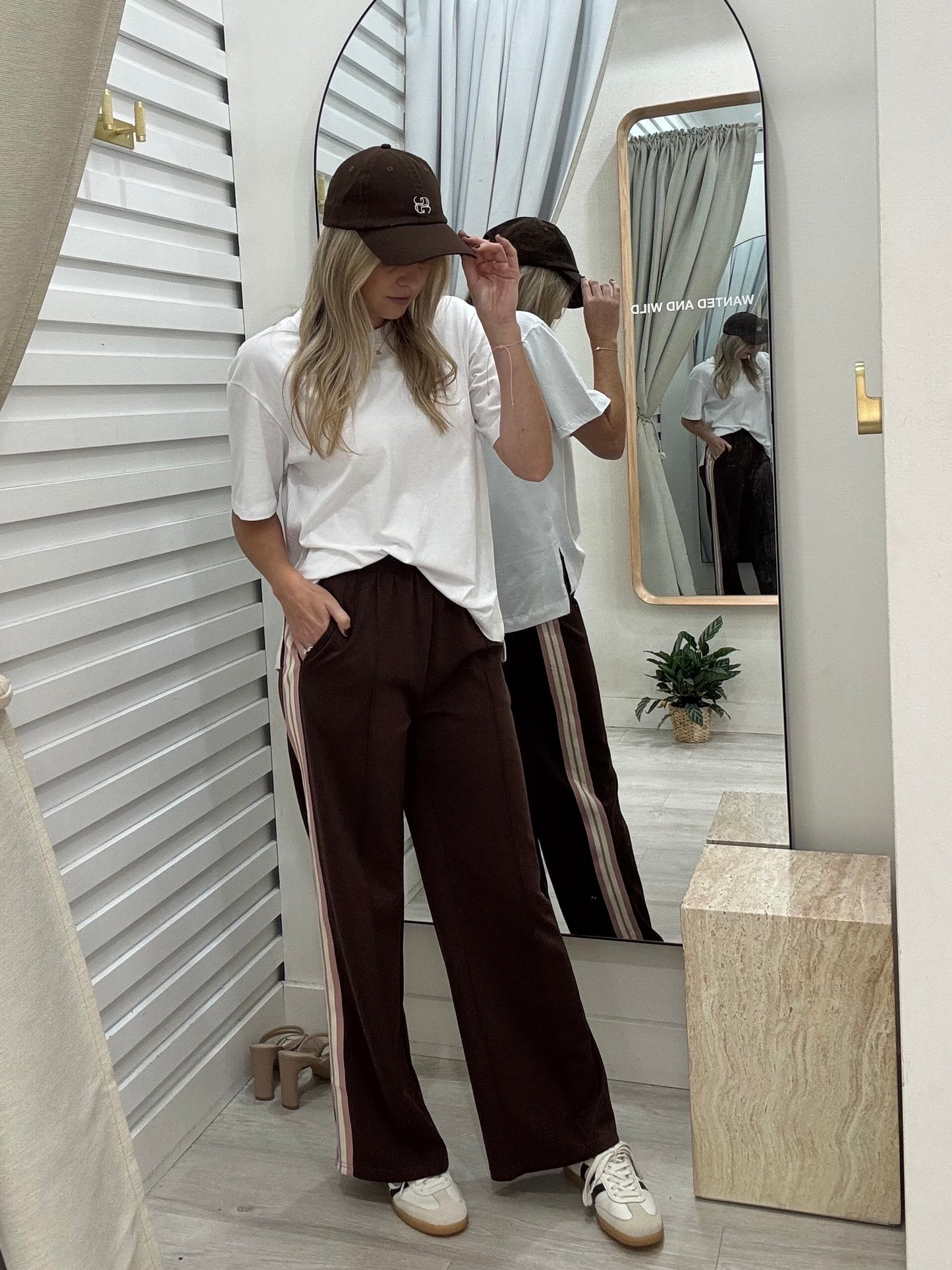 The Royal Stripe Racer Pants - Chocolate