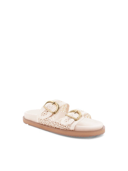 Topanga Slides-Cream Raffia