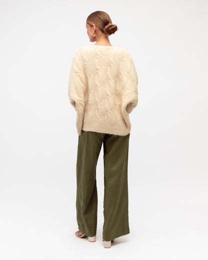 Luxe Linen Pants - Khaki