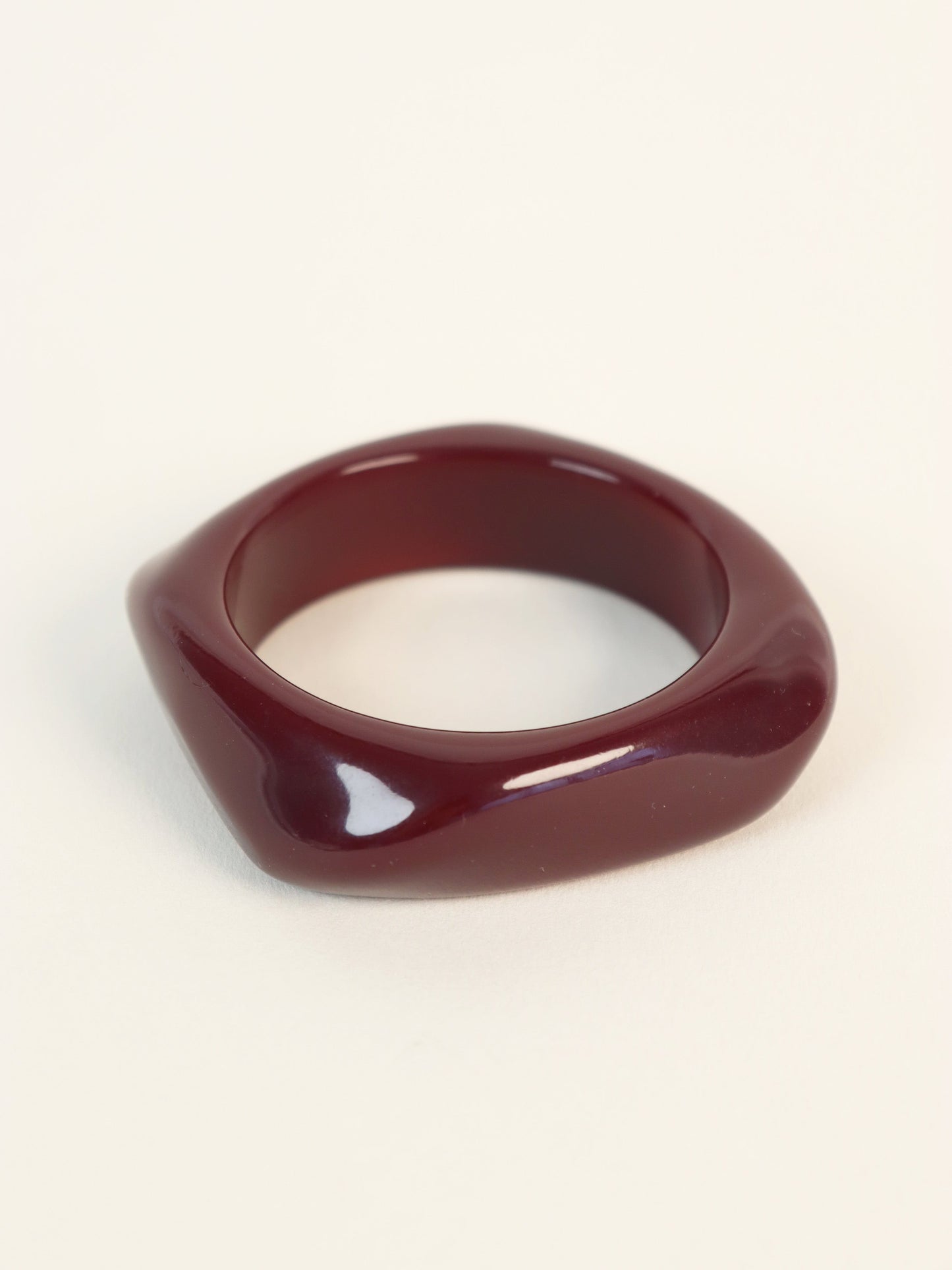 The Angular Cuff Bangle - Wine