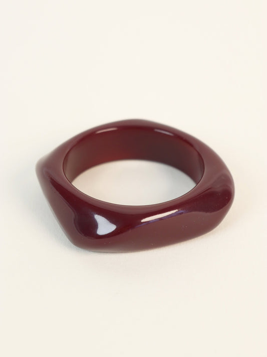 The Angular Cuff Bangle - Wine