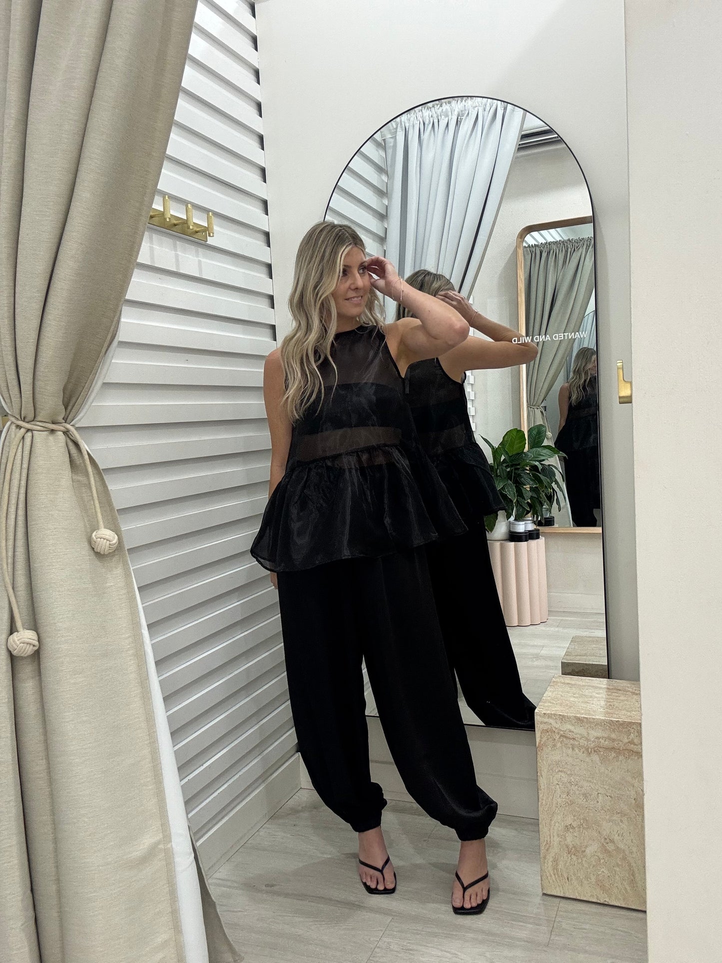 The Peplum Top | Black