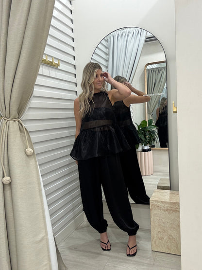 The Peplum Top | Black