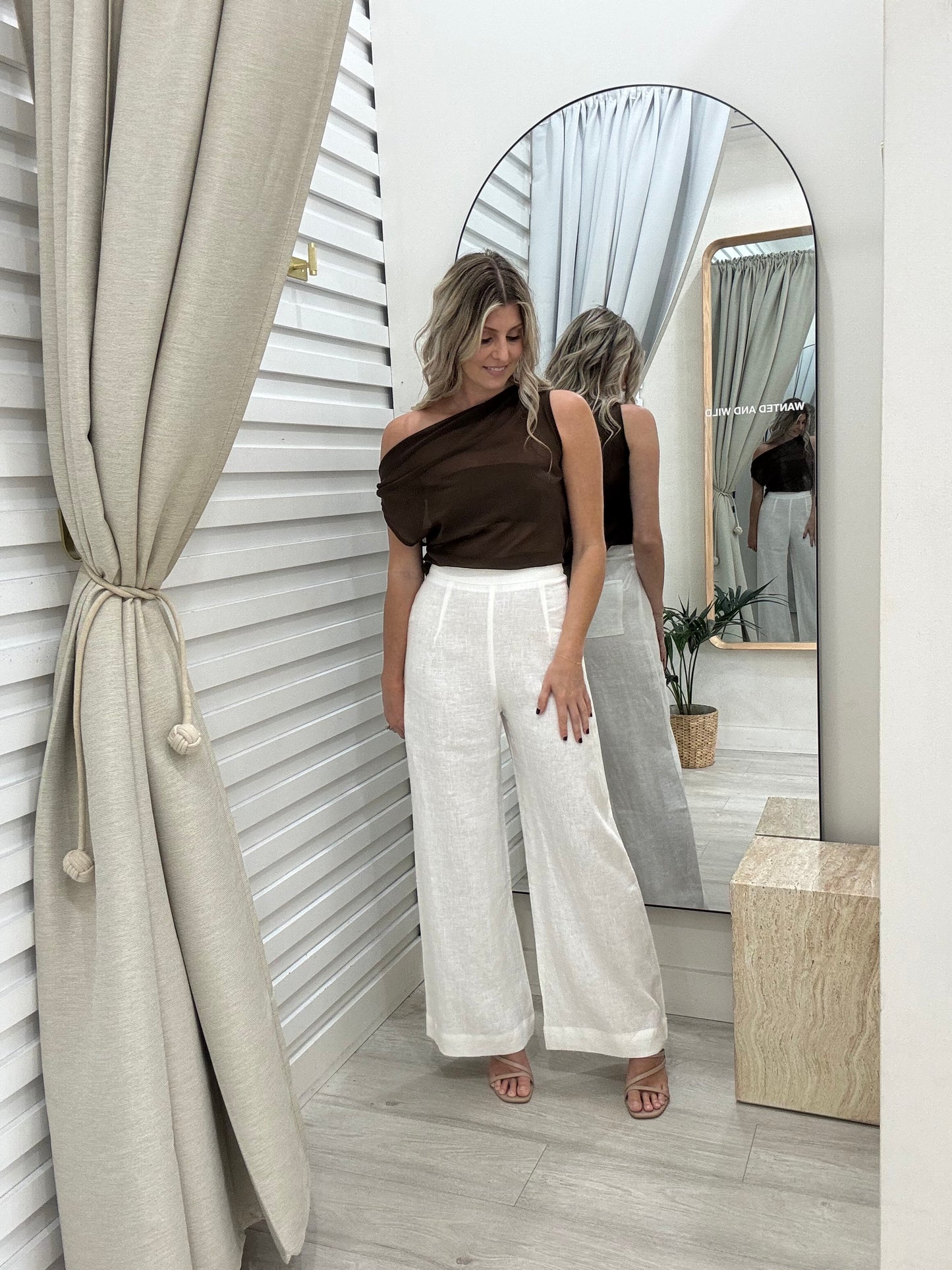 Avery Asymmetrical Top  - Chocolate